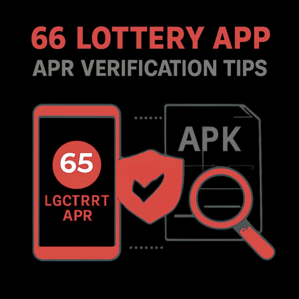 Diagram illustrating APK verification steps for 66 Lottery App.