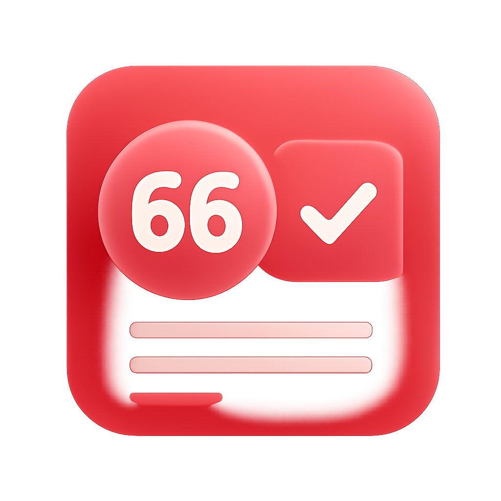 Icon representing the download guide for 66 Lottery App APK.
