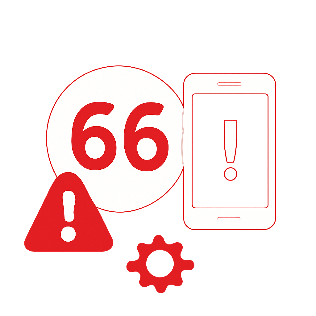 Icon representing the 66 Lottery App for iOS download.