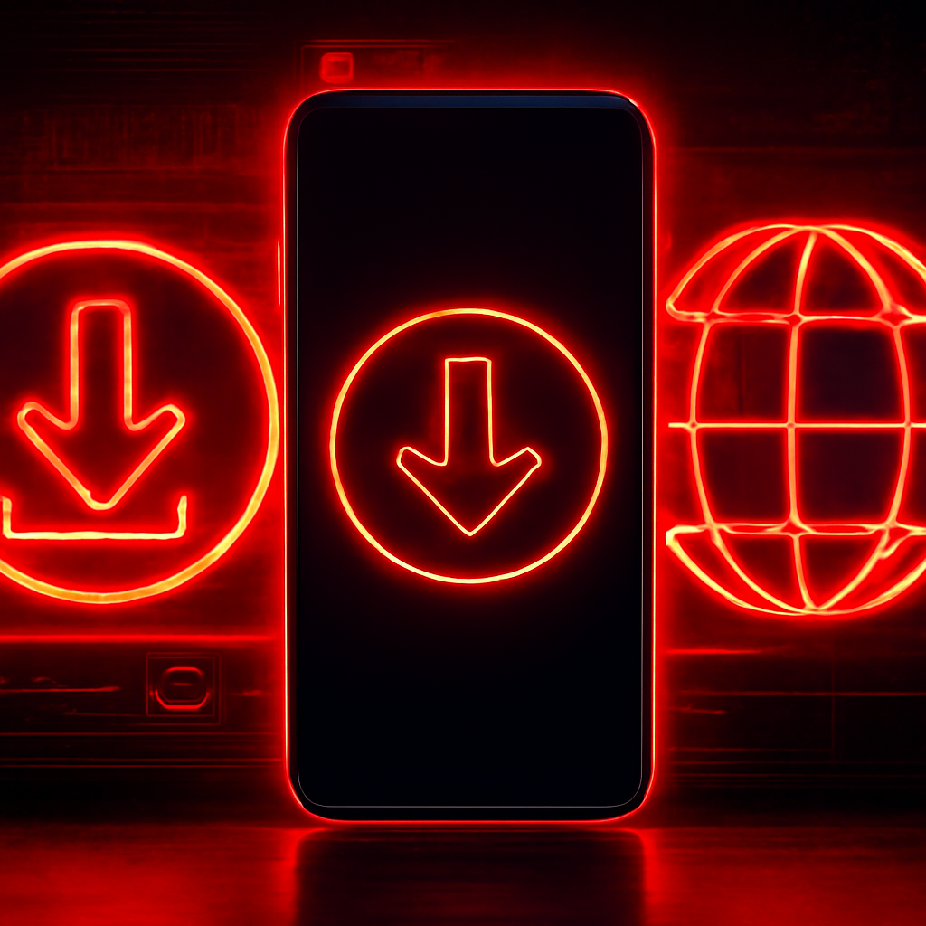 Illustration explaining the download process for 66 Lottery App.