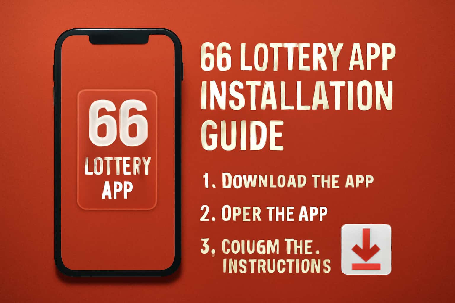 A graphical representation of the 66 Lottery App Installation Guide with a modern aesthetic.