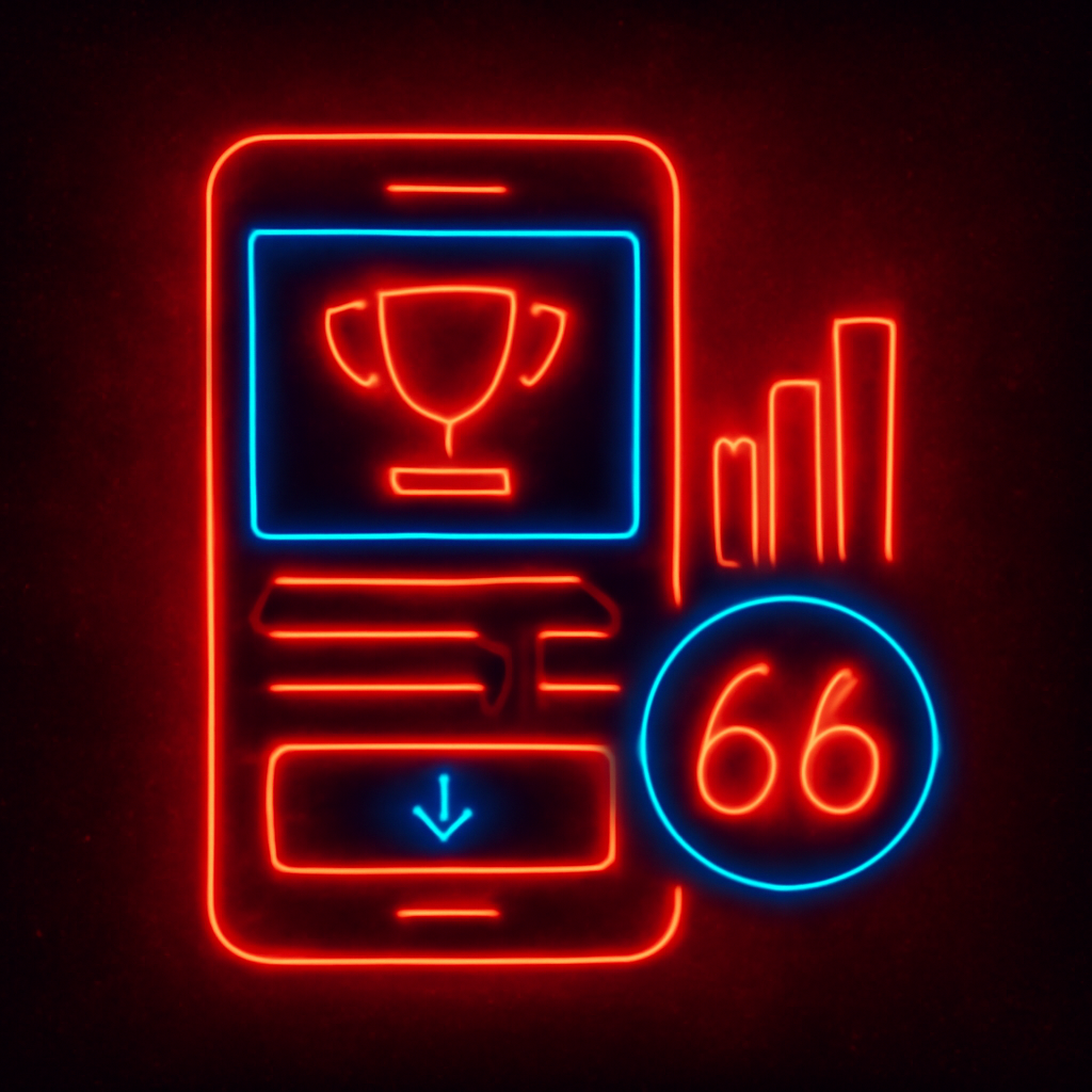 Illustration detailing steps for updating the 66 Lottery App