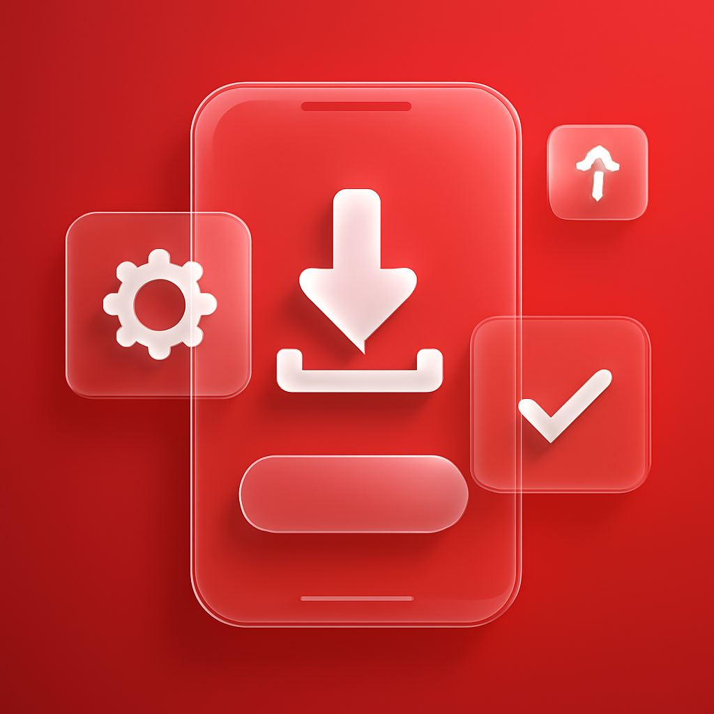 Illustration detailing steps for updating the 66 Lottery App