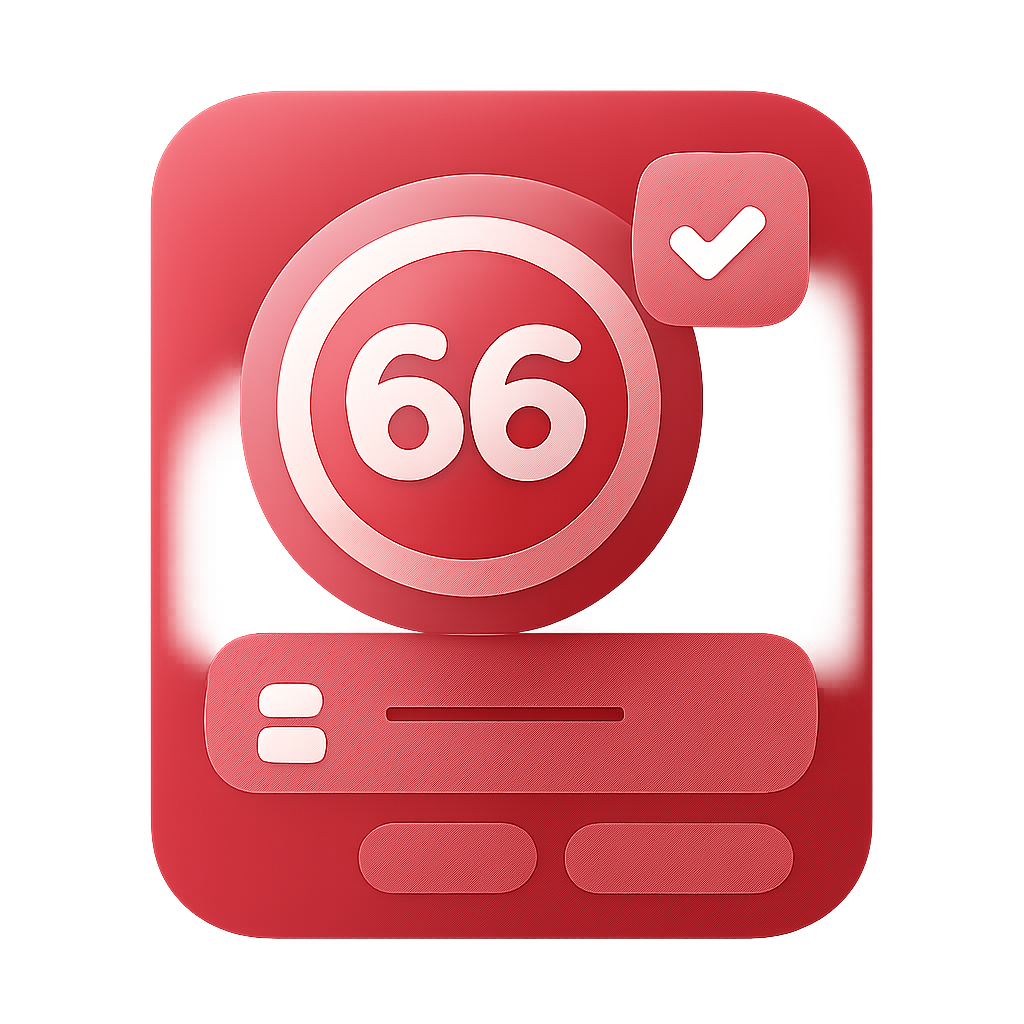 Icon representing the 66 Lottery App update process guide