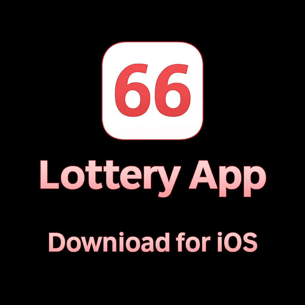 Icon representing the 66 Lottery App for iOS download.