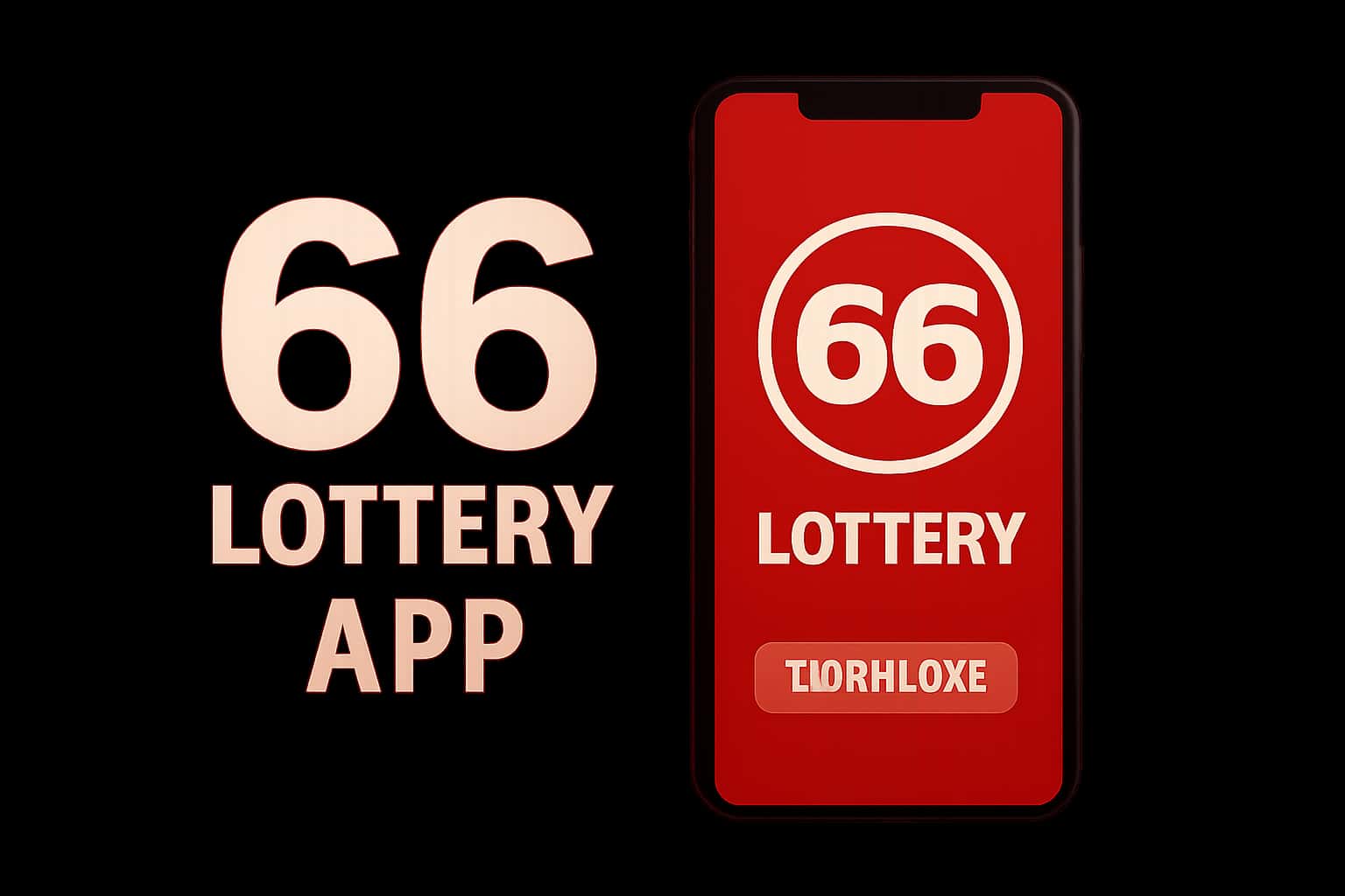 Informational scene about downloading the 66 Lottery App.