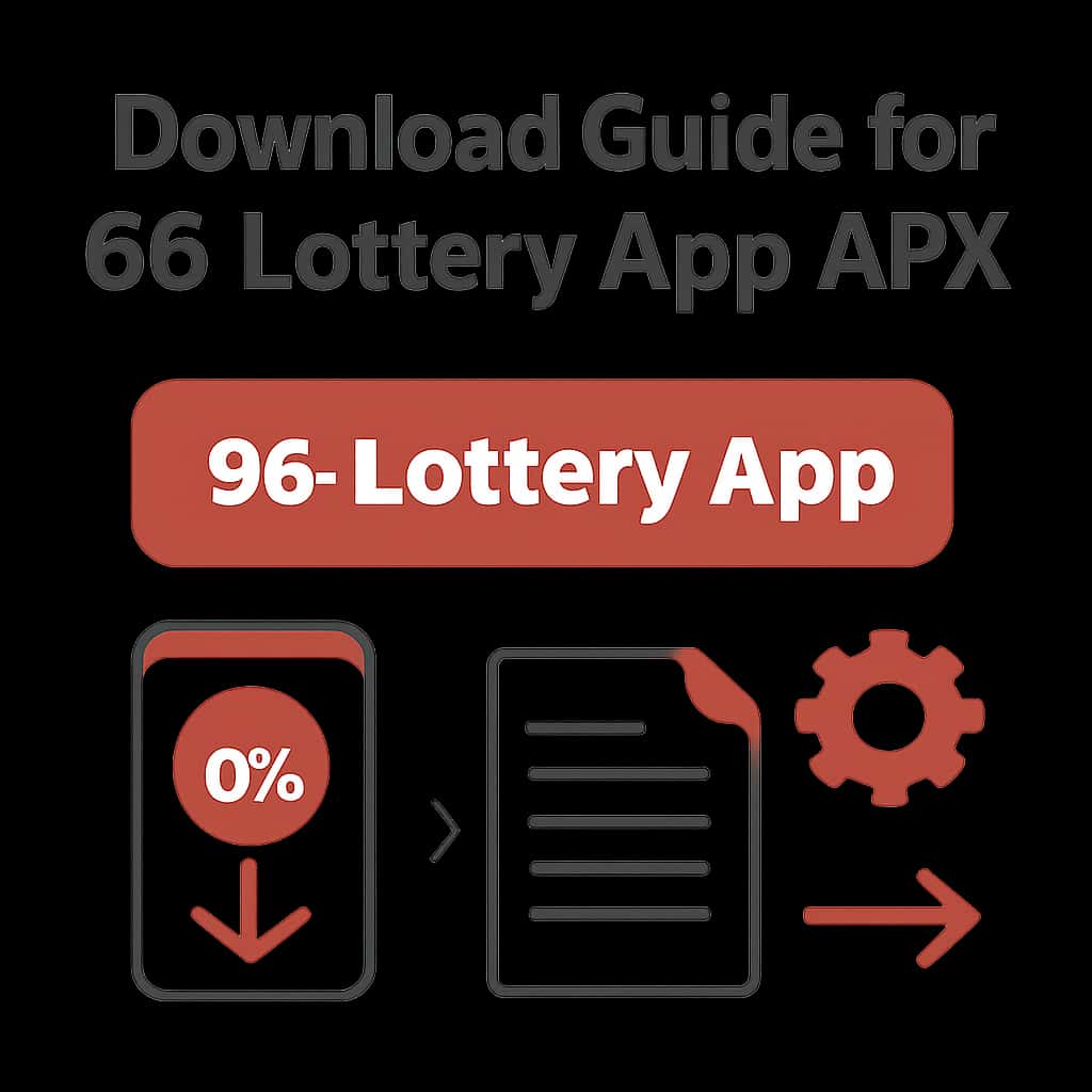 Diagram illustrating APK installation steps for 66 Lottery App.