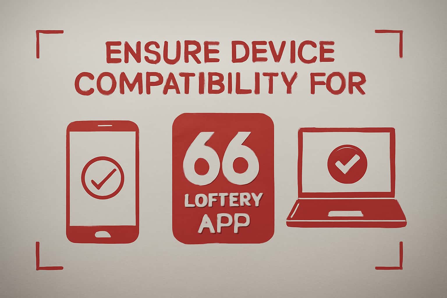 Informational scene about ensuring device compatibility for the 66 Lottery App.