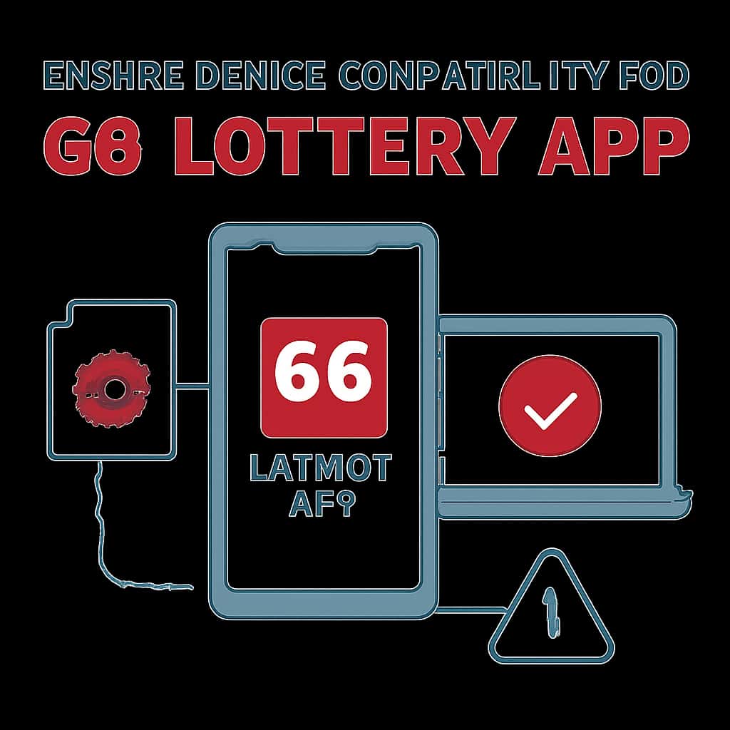 Illustration explaining device compatibility considerations for the 66 Lottery App.