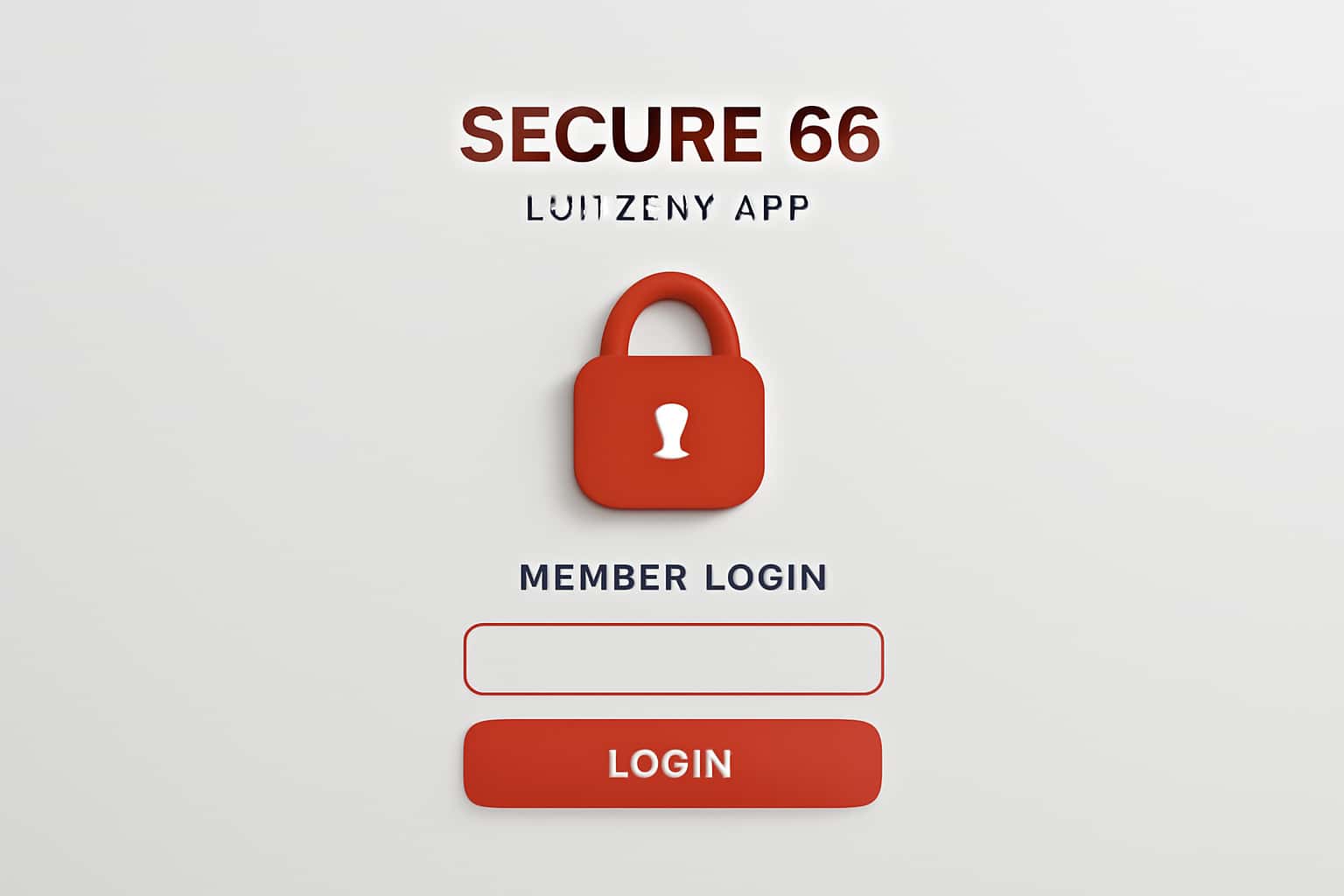 Secure 66 Lottery App Member Login Interface