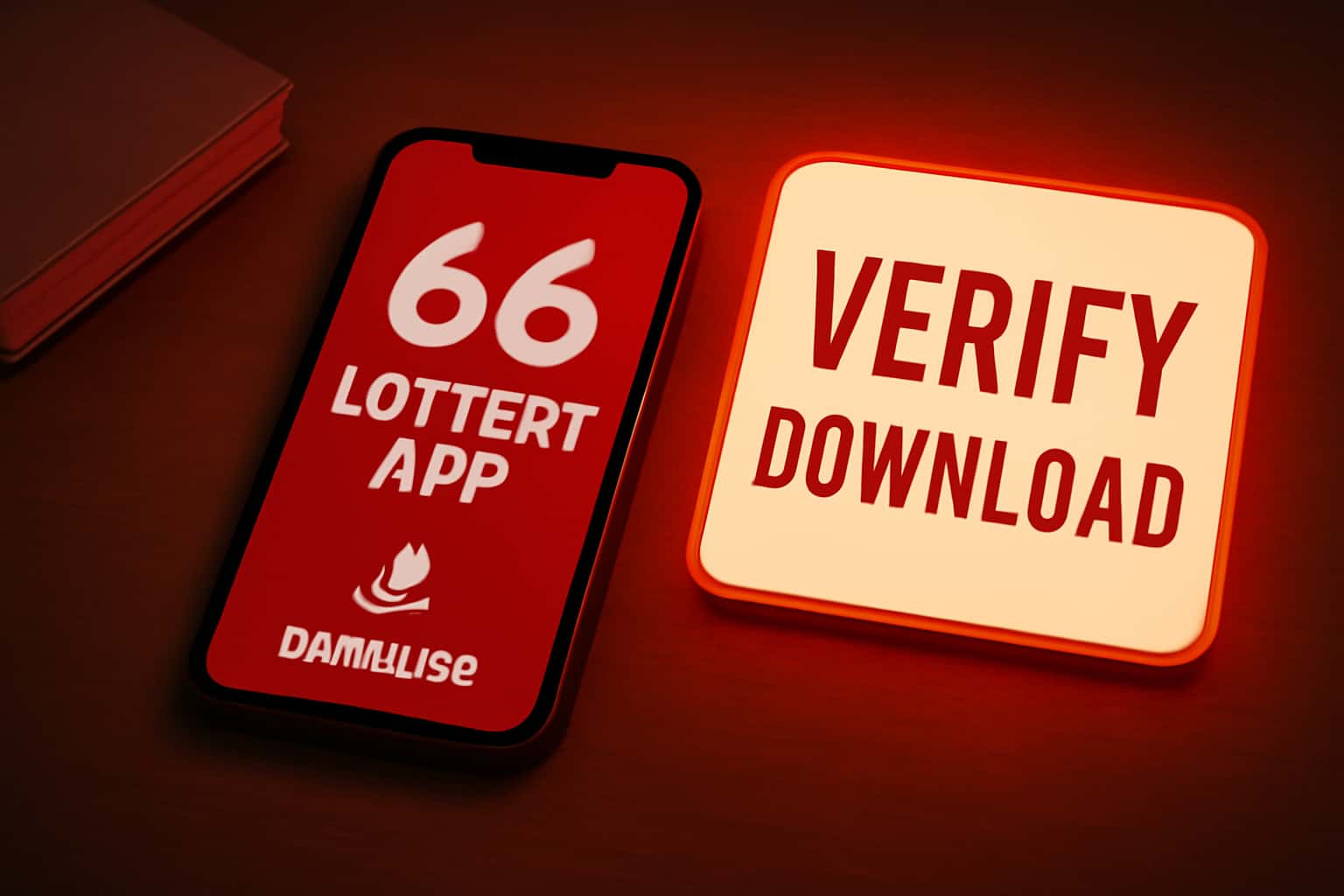 Visual representation of the Verify 66 Lottery App Download process featuring the app's name